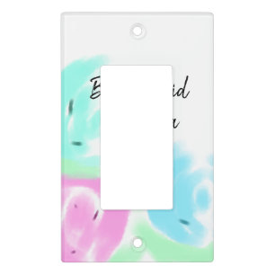 Colorful pastel watercolor floral bridemaid add n light switch cover