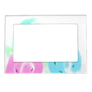 Colorful pastel watercolor floral bridemaid add na magnetic frame