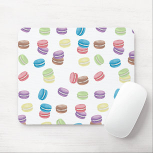 Colorful Pastel Watercolor French Macarons Mouse Pad