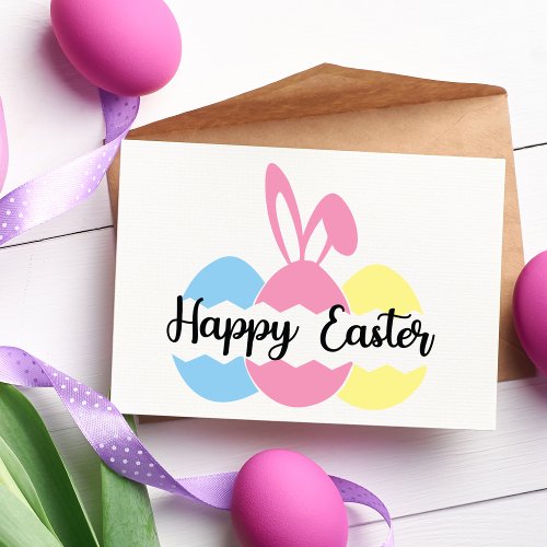 Colorful Pastels Custom Happy Easter Holiday Card