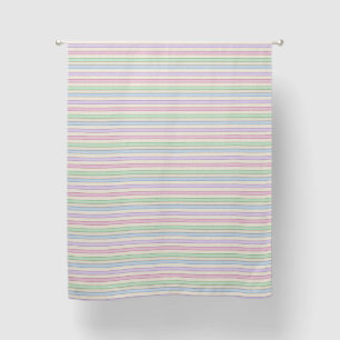 Colorful Pastels & Ivory Stripe Blackout Curtains