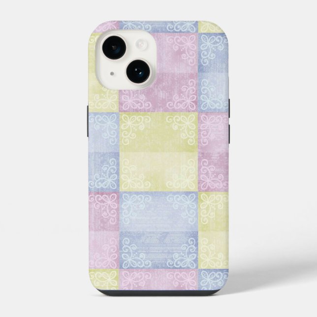 Colorful Pastels Patchwork Iphone Case (Back)