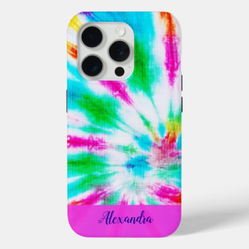 COLORFUL PASTER ABSTRACT DESIGN TIE_DYE  iPhone 15 PRO CASE