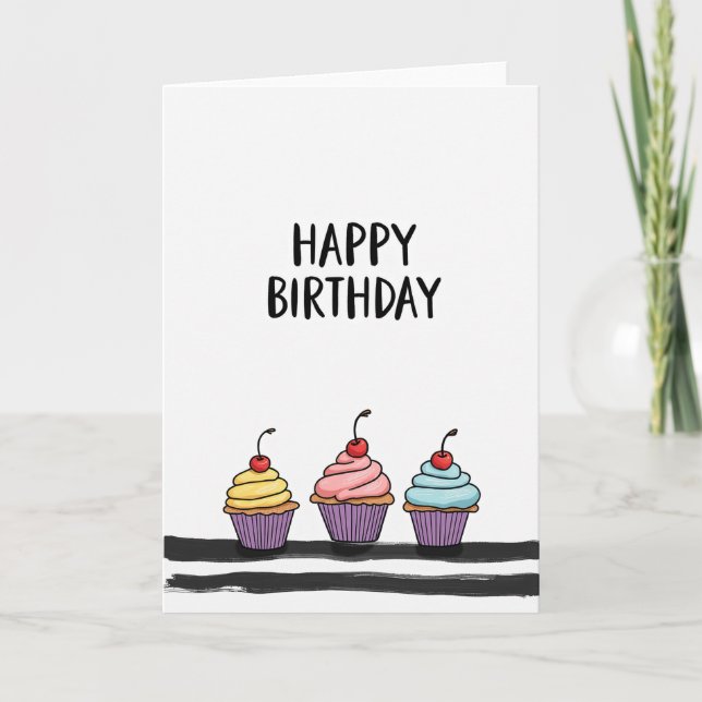 Colorful Pastry Birthday Card (Front)