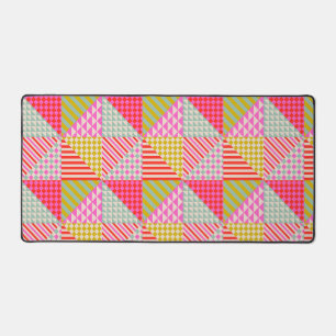 Colorful Patchwork Aesthetic Desk Mat Mousepad
