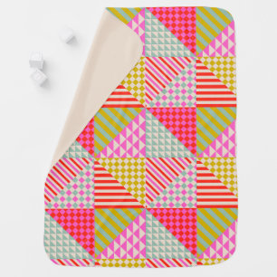 Colorful Patchwork Baby Blanket Baby Shower Gift
