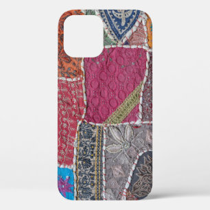 Colorful Patchwork Carpet Closeup Detail iPhone 12 Case