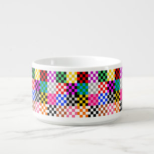 Colorful Patchwork Checkered Pattern Design  Bowl
