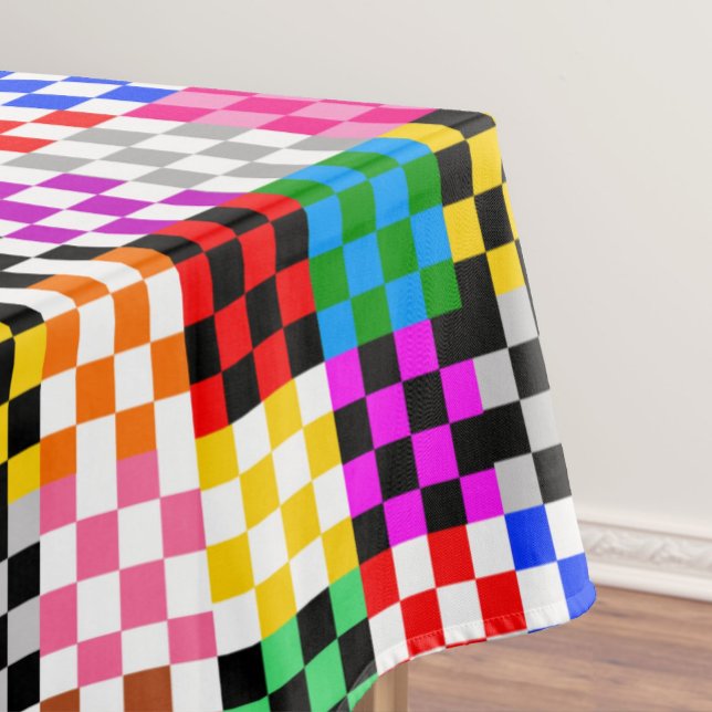 Colorful Patchwork Checkered Pattern Design  Tablecloth (Creator Uploaded)