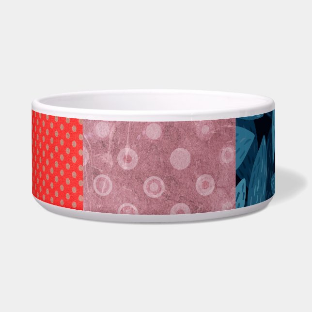 Colorful Patchwork composition  Bowl (Left)