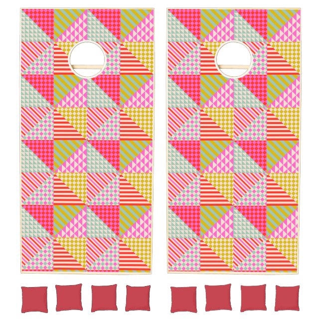 Colorful Patchwork Cornhole Set (Set)