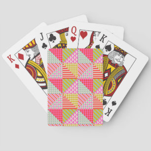 Colorful Patchwork Game Night Playing Cards
