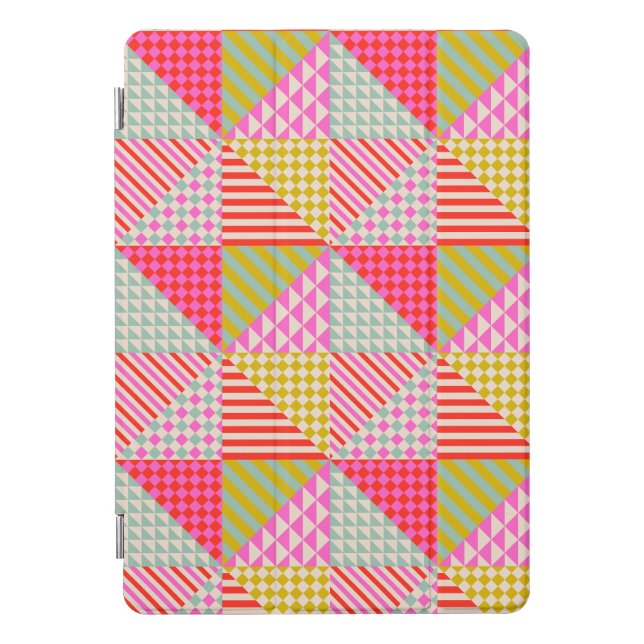 Colorful Patchwork iPad Tablet Case (Front)
