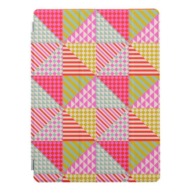 Colorful Patchwork iPad Tablet Case (Front)