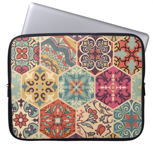 Colorful Patchwork Islam Majolica Tile Laptop Sleeve