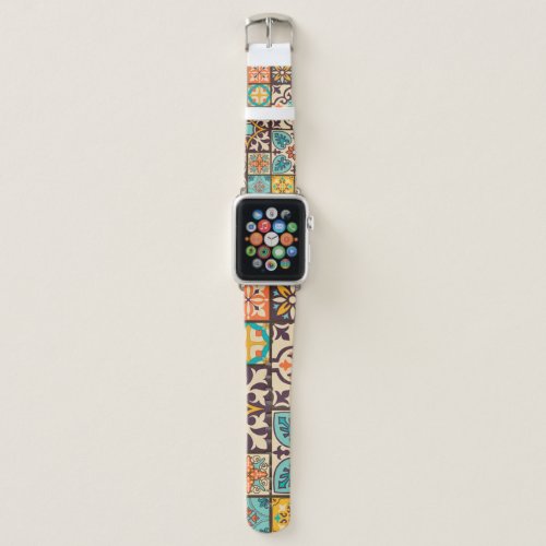 Colorful Patchwork Islam Motifs Tile Apple Watch Band