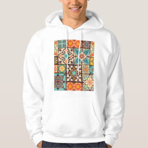 Colorful Patchwork Islam Motifs Tile Hoodie