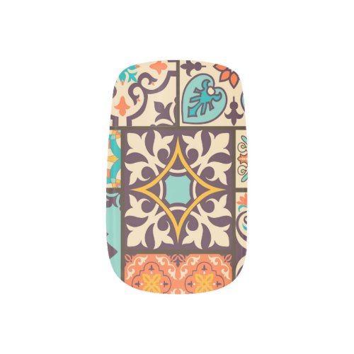 Colorful Patchwork Islam Motifs Tile Minx Nail Art