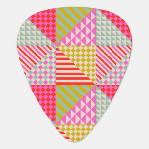 Colorful Patchwork Musician Guitar Pick