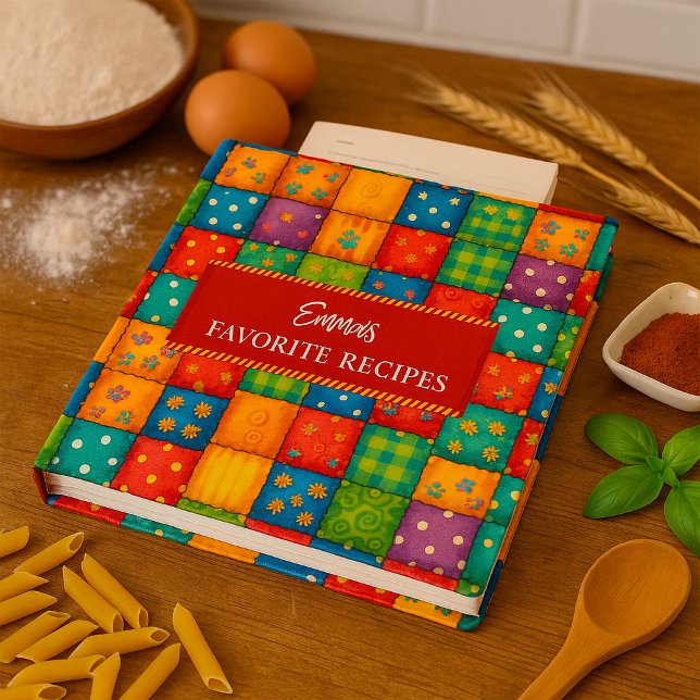 Colorful Patchwork Pattern 3 Ring Binder (Creator Uploaded)