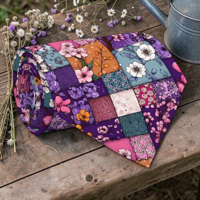 Colorful Patchwork Pattern Custom Necktie (Creator Uploaded)