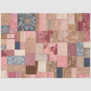 Colorful Patchwork Quilt Art Tissue Paper