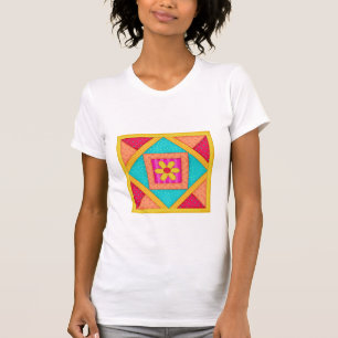 Colorful Patchwork Quilt Block Art T-Shirt