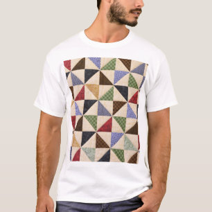 Colorful Patchwork Quilt: Flower Texture. T-Shirt
