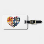 Colorful Patchwork Quilt Heart Luggage Tag at Zazzle