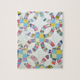 Colorful patchwork quilt jigsaw puzzle