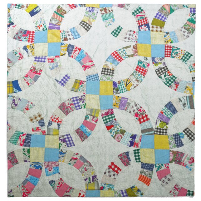 Colorful patchwork quilt napkin (Front)