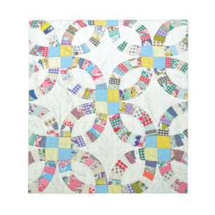 Colorful patchwork quilt notepad