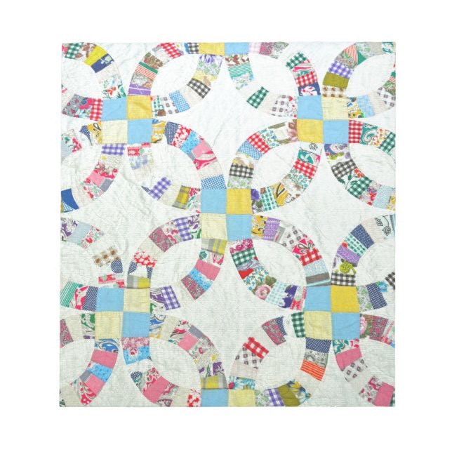 Colorful patchwork quilt notepad (Front)