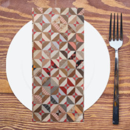 Colorful Patchwork Quilt Vintage Spool Pattern Cloth Napkin
