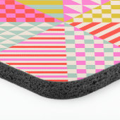 Colorful Patchwork Stadium Bleacher Seat Cushion (Corner Detail)
