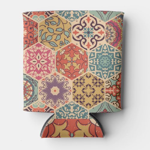 Colorful Patchwork Tile Islamic Motifs Can Cooler