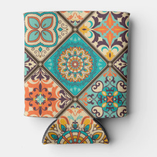 Colorful patchwork tile: Islamic motifs. Can Cooler