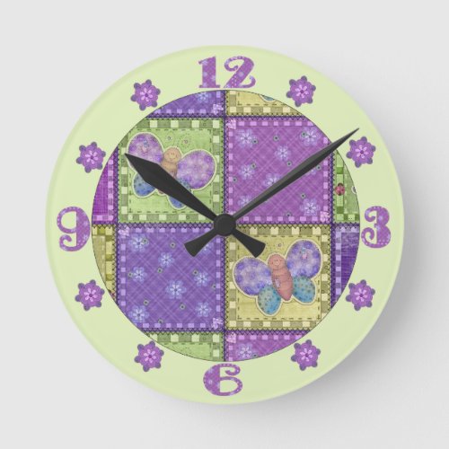 Colorful Patchwork Wall Clock