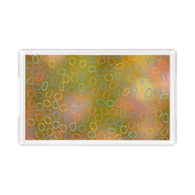 Colorful Pattern Acrylic Tray (Front)