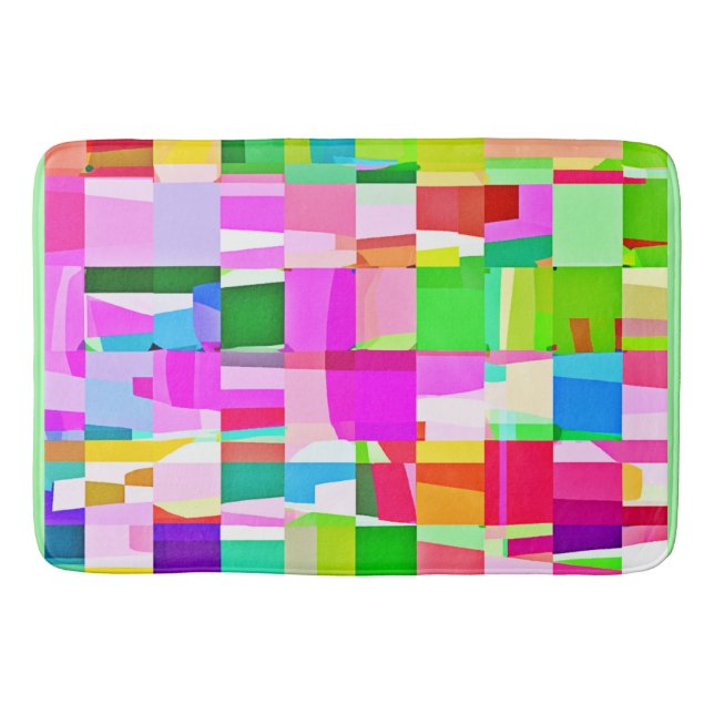 Colorful Pattern Art Bath Mat (Front)
