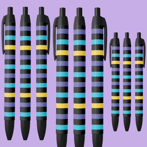 Colorful Pattern Back To School Black Ink Pen