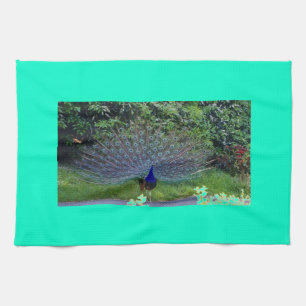 Colorful Pattern Bird Peacock Art Indian Destiny Kitchen Towel