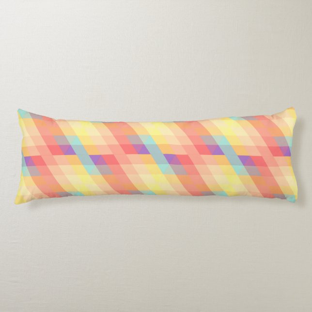 Colorful pattern body pillow (Front)