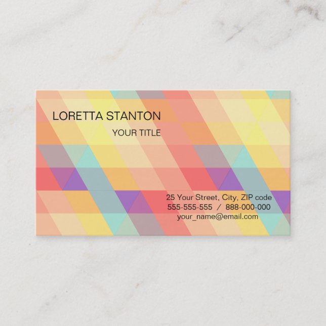 Colorful pattern business card (Front)