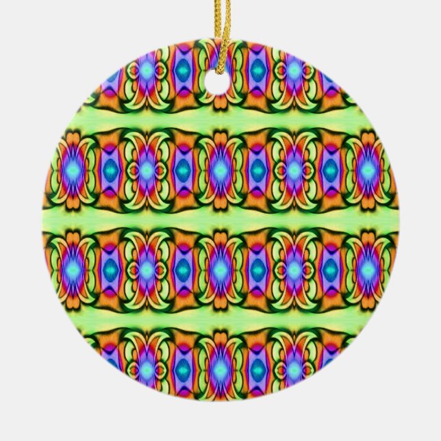 colorful pattern ceramic ornament (Front)