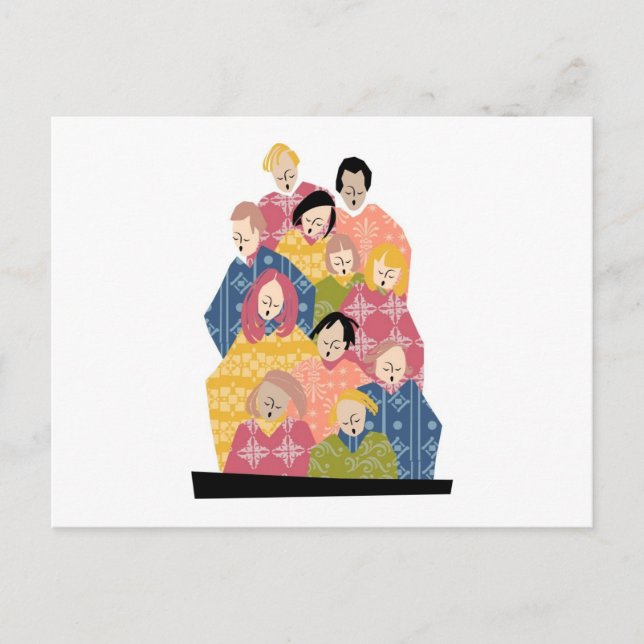 Colorful Pattern Choir Postcard (Front)