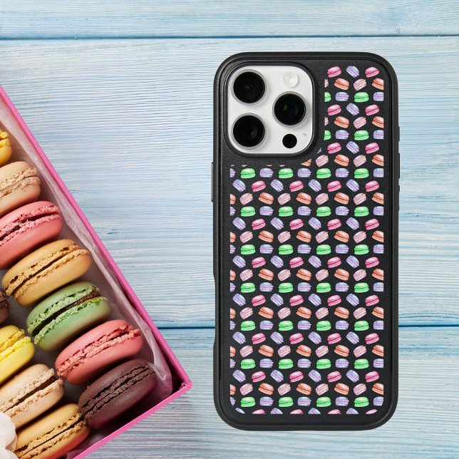 Colorful Pattern Cookies Macarons Dessert 16 Pro Otterbox iPhone Case (Colorful Pattern Cookies Macarons Dessert 16 Pro Otterbox iPhone Case)