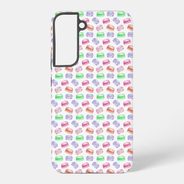 Colorful Pattern Cookies Macarons Dessert Samsung Galaxy Case (Back)