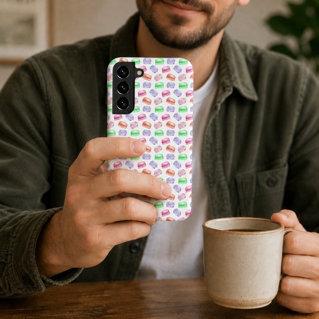 Colorful Pattern Cookies Macarons Dessert Samsung Galaxy Case (Colorful Pattern Cookies Macarons Dessert Samsung Galaxy Case)