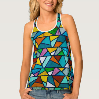 Colorful Pattern Design Leggings Tank Top